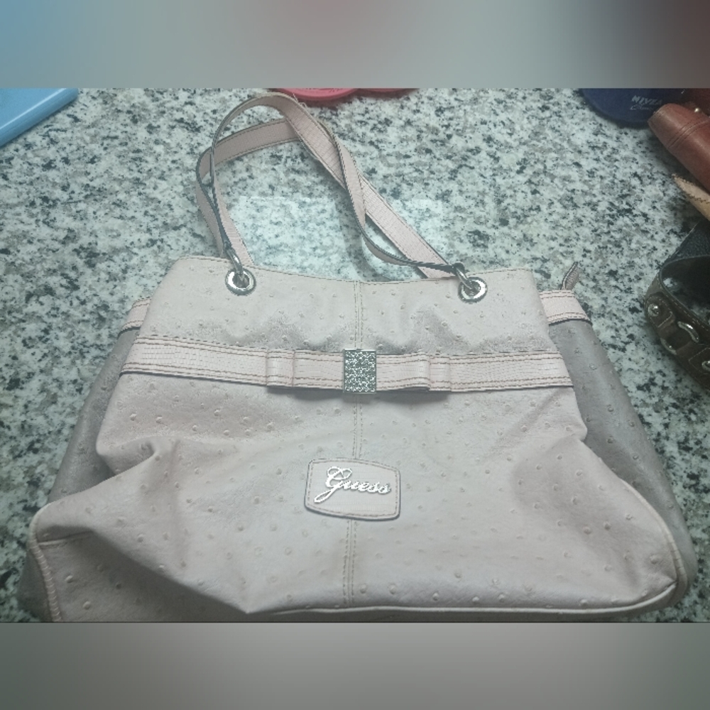 Pink & Gray leather Coach purse